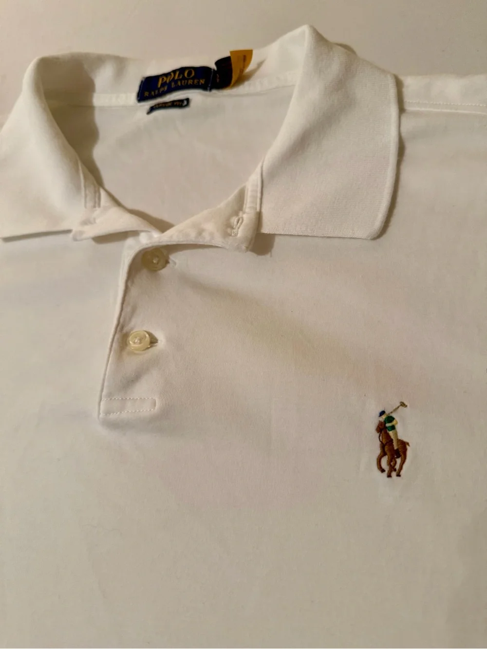 Polo Ralph Lauren Polo Mens XL White Flesh Pony Short Sleeve Preppy Classic Fit